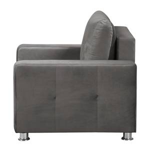 Fauteuil Upwell II microvezel - Donkergrijs - Zonder hocker