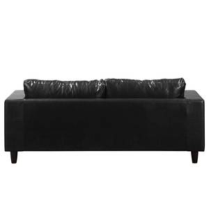 Sofa Bexwell I (3-Sitzer) Kunstleder Maija: Schwarz