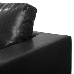 Sofa Bexwell I (3-Sitzer) Kunstleder Maija: Schwarz