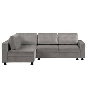 Ecksofa Upwell II Microfaser - Grau - Ottomane davorstehend links