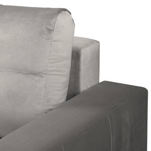 Ecksofa Upwell II Microfaser - Grau - Ottomane davorstehend links