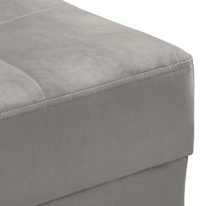 Ecksofa Upwell II Microfaser - Grau - Ottomane davorstehend links