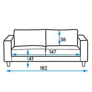 Sofa Bexwell I (3-Sitzer) Webstoff Pendo: Senfgelb