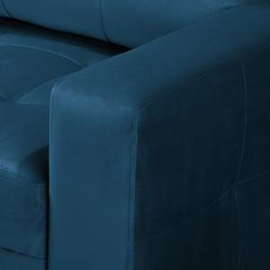 Canapé d’angle Upwell II Microfibre - Bleu marine - Méridienne longue à gauche (vue de face)