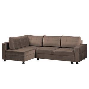 Ecksofa Upwell II Microfaser - Braun - Ottomane davorstehend links