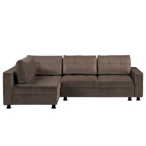 Ecksofa Upwell II Microfaser - Braun - Ottomane davorstehend links