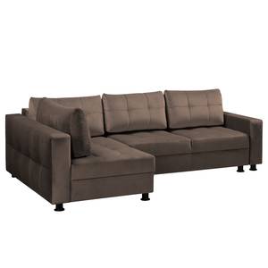 Ecksofa Upwell II Microfaser - Braun - Ottomane davorstehend links