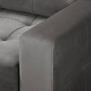 Fauteuil Upwell II Microfibre - Gris foncé - Avec repose-pieds