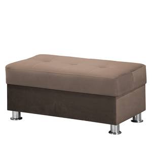 Fauteuil Upwell II Microfibre - Marron - Avec repose-pieds