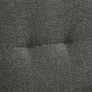 Canapé d’angle Outwell Tissu structuré - Gris foncé - Méridienne longue à droite (vue de face)