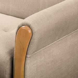 Sessel Outwell II Strukturstoff - Hellbeige - Mit Hocker