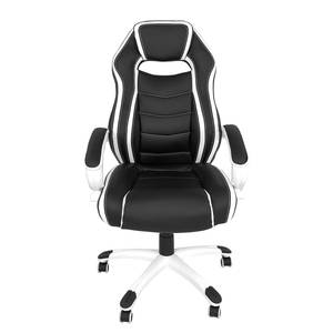 Gaming Chair Meon Imitation cuir / Matière plastique - Noir / Blanc mat