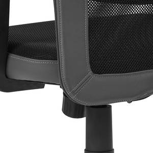 Chaise de bureau Nyer Imitation cuir et mesh / Métal - Noir - Anthracite