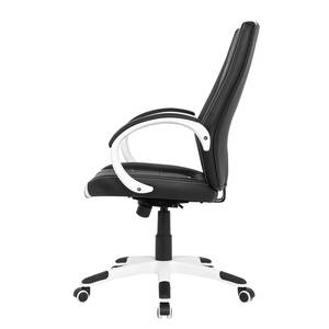 Chaise de bureau Octon Imitation cuir / Matière plastique - Noir - Noir / Blanc