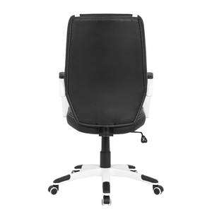 Chaise de bureau Octon Imitation cuir / Matière plastique - Noir - Noir / Blanc