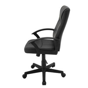 Chaise de bureau Monts Imitation cuir / Matière plastique - Noir / Noir