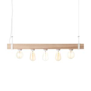 Hanglamp White Wood 5 lichtbronnen