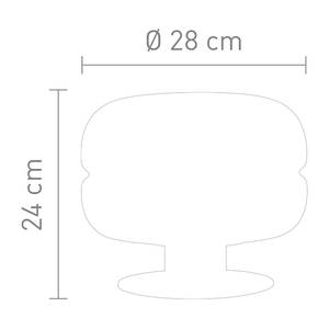 Tafellamp Havanna Rookzilver - Hoogte: 24 cm