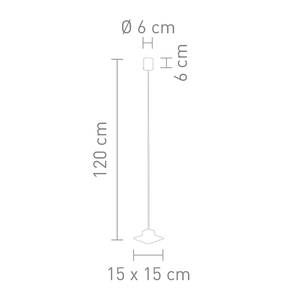 LED-Stehleuchte Slim II Milchglas / Nickel - 1-flammig