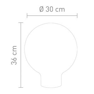 Tischleuchte Tokio II Glas / Eisen - 1-flammig - Durchmesser: 30 cm