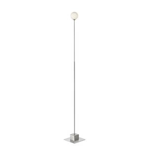 Staande LED-lamp Slim I Wit - Glas - Metaal - 15 x 120 x 15 cm