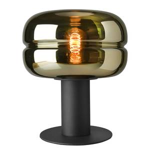 Lampe Havanna Verre transparent / Fer - 1 ampoule - Ambre jaune - Hauteur : 34 cm