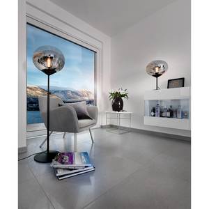 Staande lamp Drop Zwart - Glas - Metaal - Hoogte: 116 cm