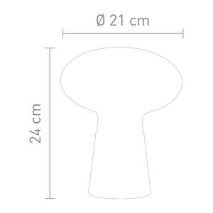 Tischleuchte Bilbao Milchglas / Eisen - 1-flammig - Silber - Höhe: 24 cm