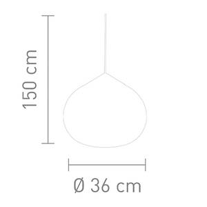 Hanglamp Drop Zwart - Glas - Metaal - Hoogte: 150 cm