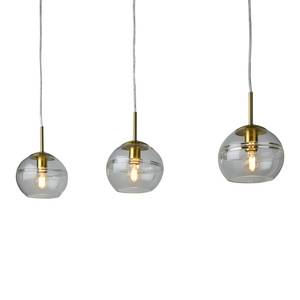 Suspension Tokio I Verre transparent / Fer - Doré - Nb d'ampoules : 3