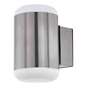 Wandlamp Merlito polypropyleen / roestvrij staal - 1 lichtbron - Zilver