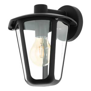 Wandlamp Monreale II polyethyleen / aluminium - 1 lichtbron - Zwart