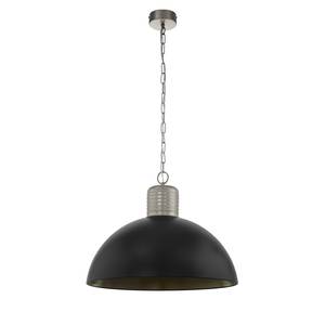 Suspension Coldridge Aluminium - 1 ampoule - Noir - Diamètre : 65 cm