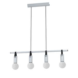 Hanglamp Apricale staal / leer - 4 lichtbronnen