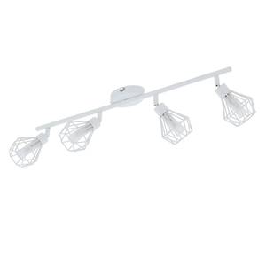 LED-plafondlamp Zapata staal - Wit - Aantal lichtbronnen: 4