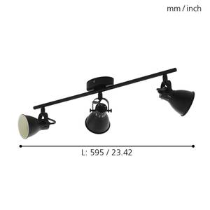LED-plafondlamp Seras staal - Aantal lichtbronnen: 3