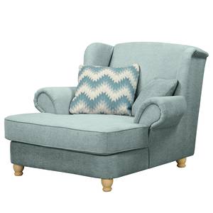 XXL-fauteuil  Colares III geweven stof - Pastelblauw