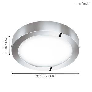 LED-plafondlamp Fueva III kunststof / staal - 1 lichtbron