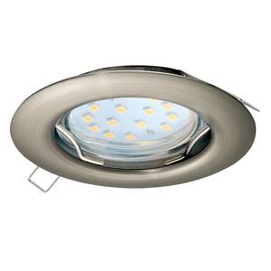 LED-inbouwlamp Peneto transparant glas / staal - 1 lichtbron - Vernikkeld