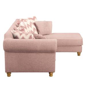 Ecksofa Colares II Webstoff - Mauve - Longchair davorstehend rechts