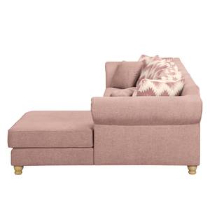 Ecksofa Colares II Webstoff - Mauve - Longchair davorstehend rechts