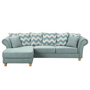 Ecksofa Colares II Webstoff - Pastellblau - Longchair davorstehend links