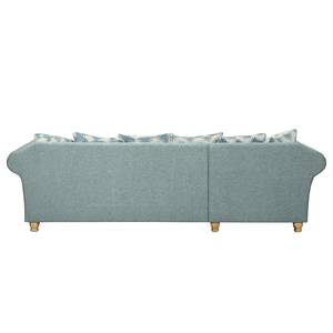 Ecksofa Colares II Webstoff - Pastellblau - Longchair davorstehend links