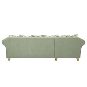 Ecksofa Colares II Webstoff - Mintgrau - Longchair davorstehend links