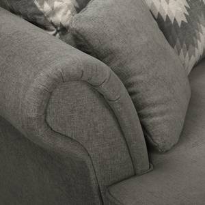 Ecksofa Colares II Webstoff - Grau - Longchair davorstehend links