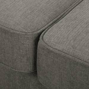 Ecksofa Colares II Webstoff - Grau - Longchair davorstehend links