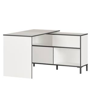 Schreibtisch Laredo Metall - Weiß / Schwarz
