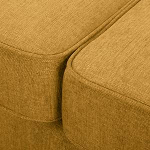 Ecksofa Colares II Webstoff - Safrangelb - Longchair davorstehend links