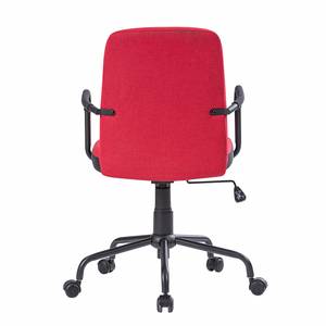 Chaise de bureau Parly Tissu / Métal - Rouge / Noir