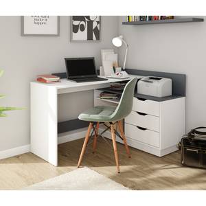 Bureau d’angle Paroy Anthracite - Blanc